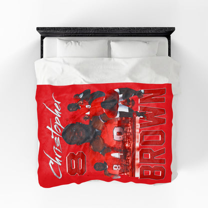 Christopher Brown 60"-80" Plush Blanket