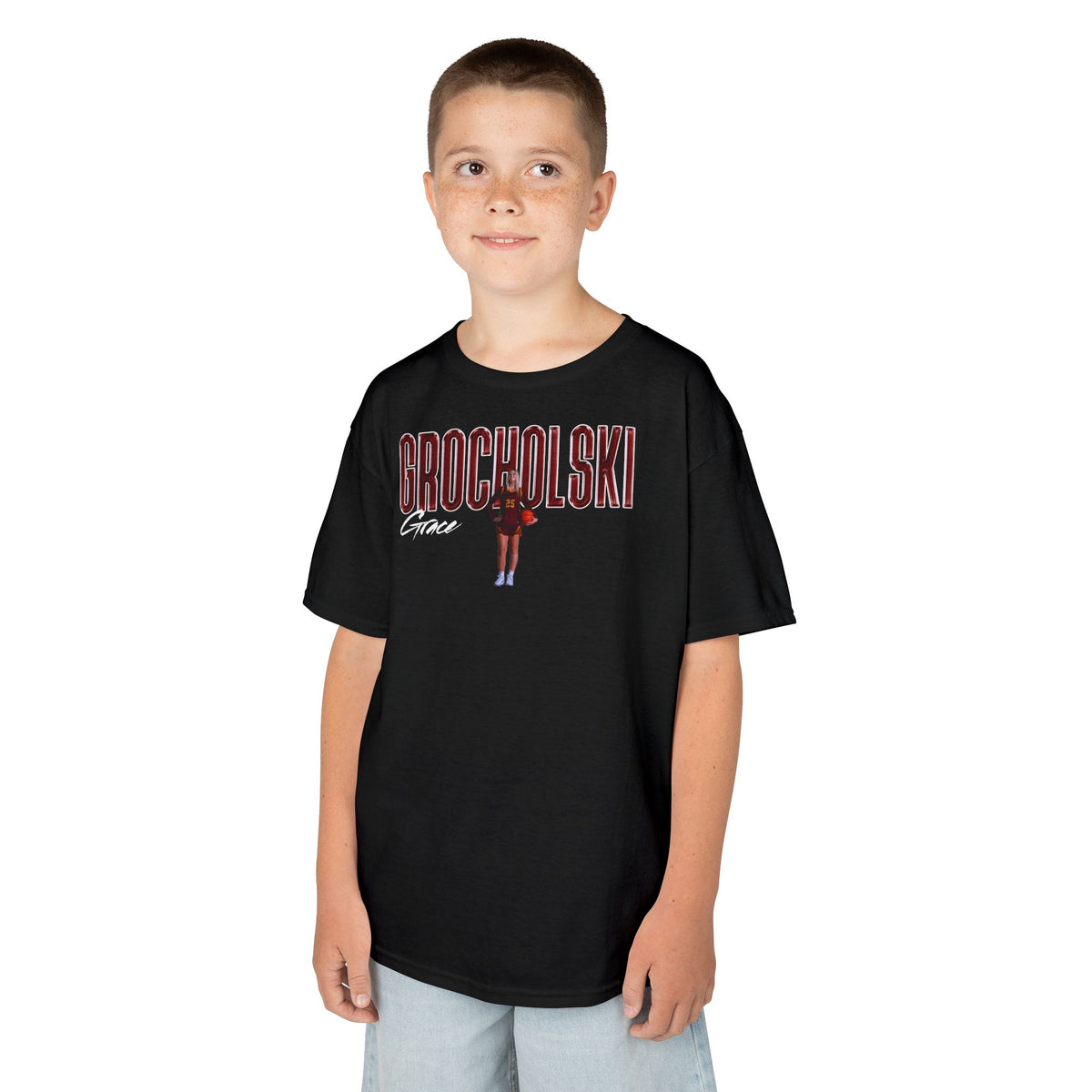 Grace Grocholski Big Last Name Kids Tee