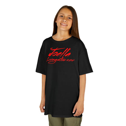 Joella Livingston Cursive Name & Number Kids Tee