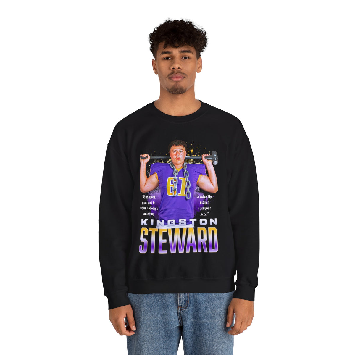 Kingston Steward Featured Quote Crewneck Sweatshirt