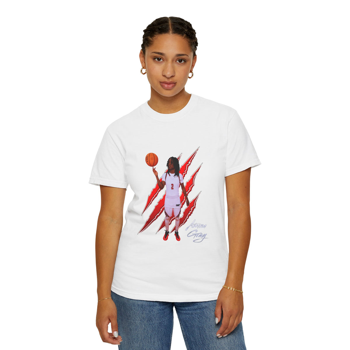 Amina Gray Claw Marks Premium Tee