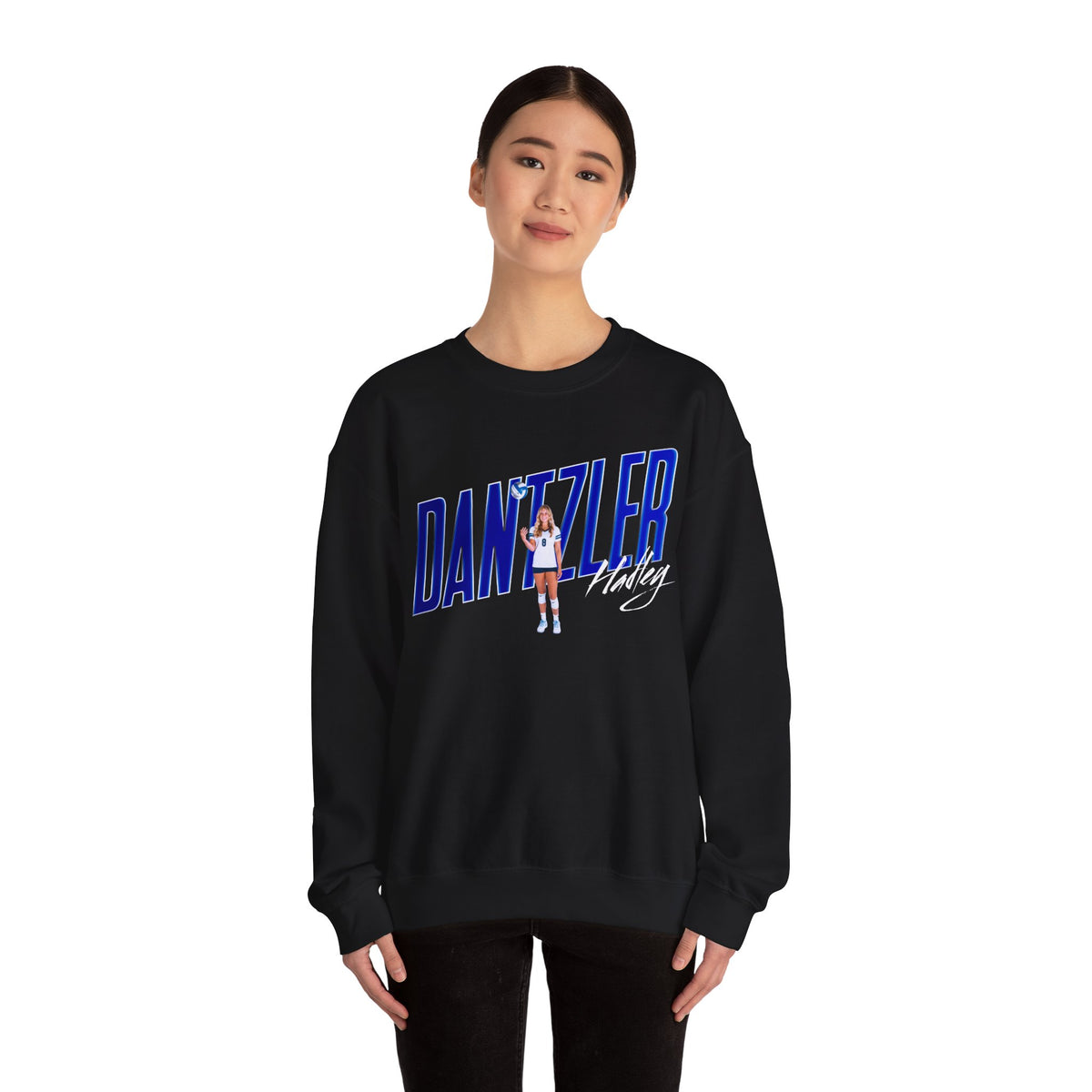 Hadley Dantzler Cursive Combo Colored Crewneck Sweatshirt