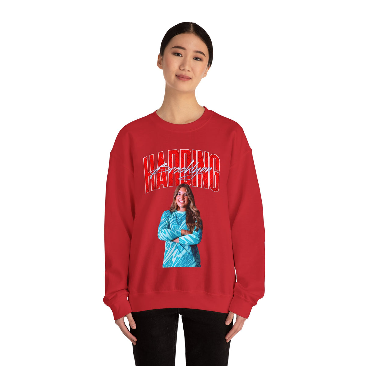 Brooklynn Harding Curved Combo Colored Crewneck Sweatshirt