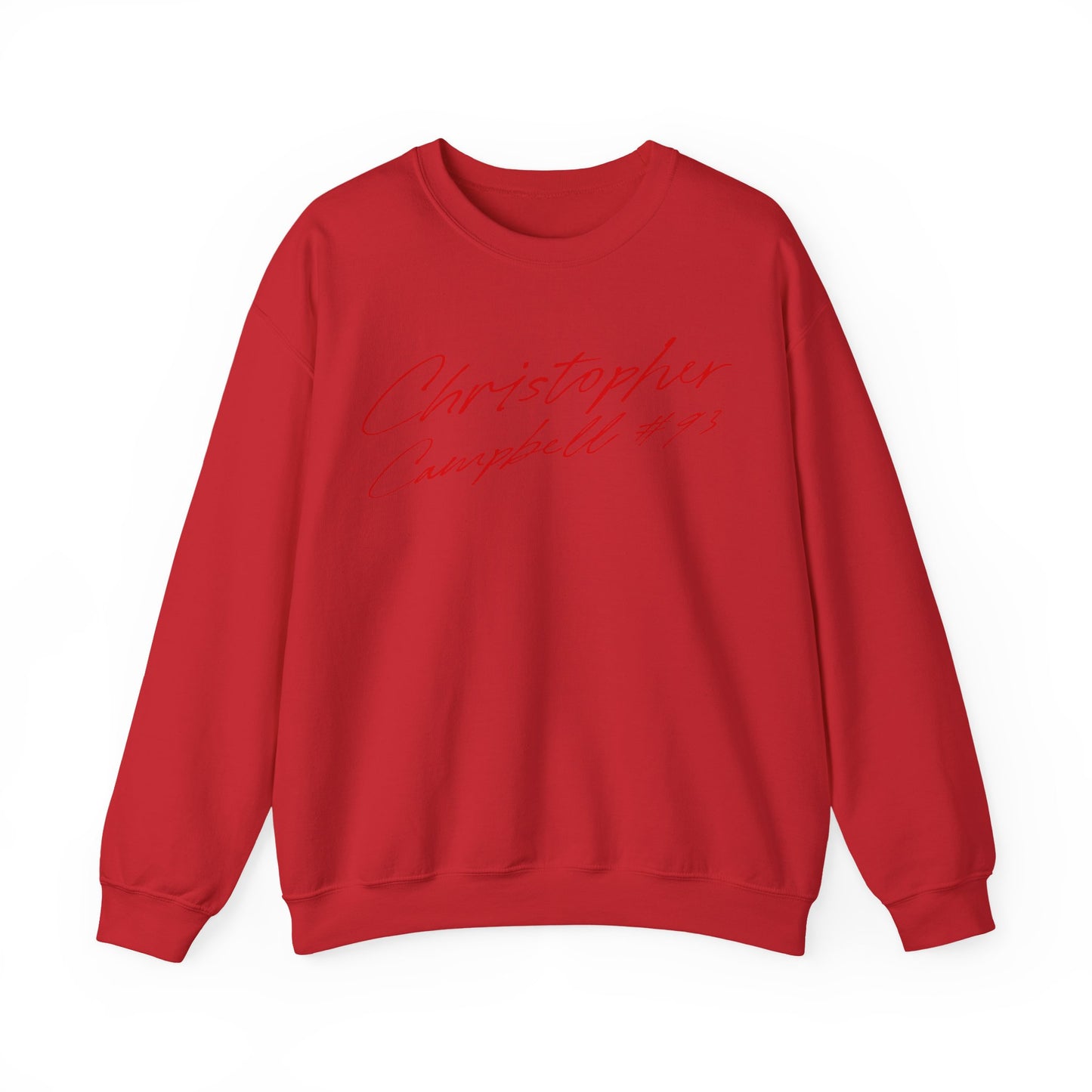 Christopher Campbell Cursive Name & Number Crewneck Sweatshirt