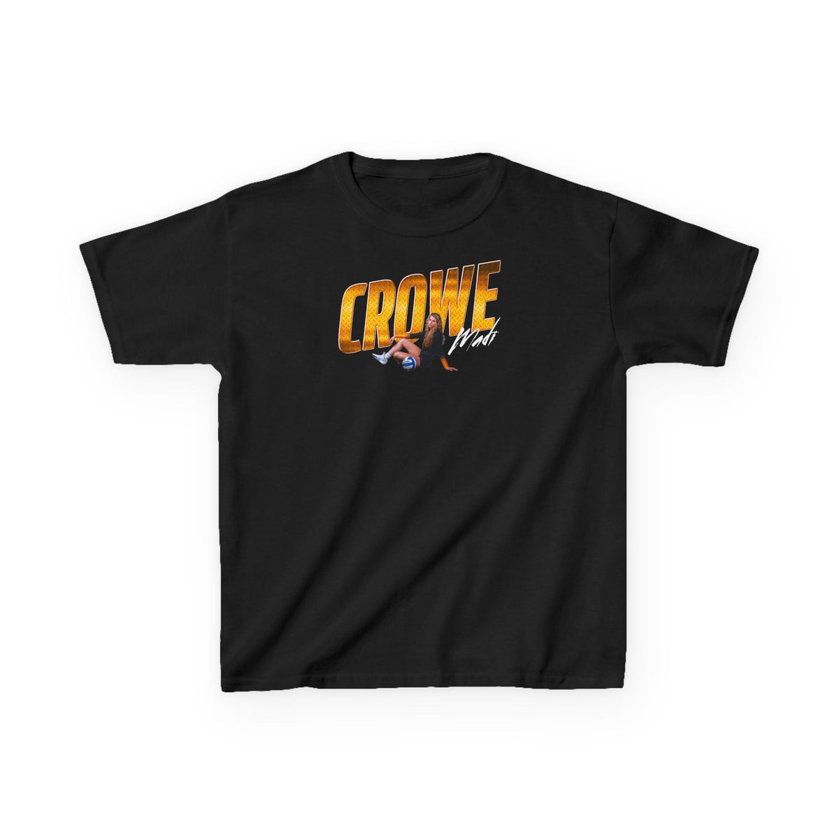 Madi Crowe Cursive Combo Colored Kids Tee