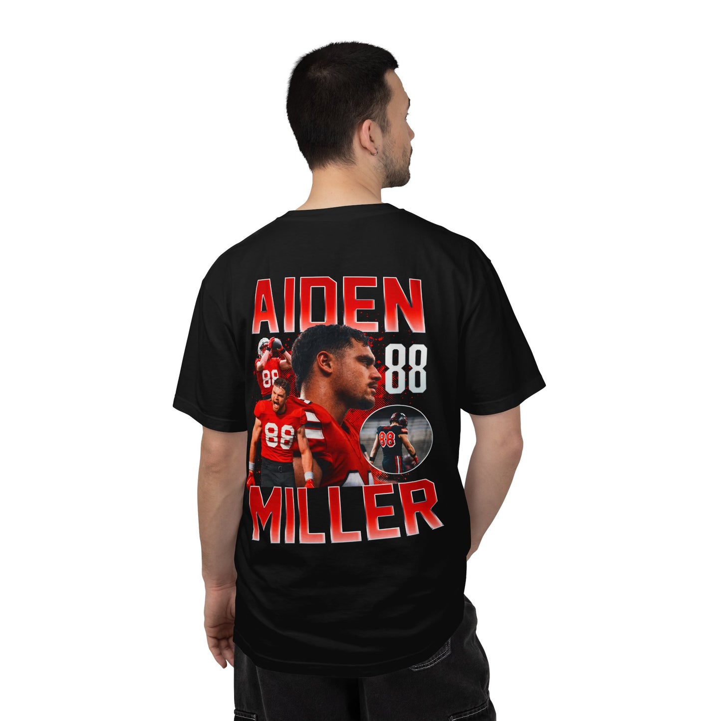Aiden Miller Logo Front & Back Premium Tee