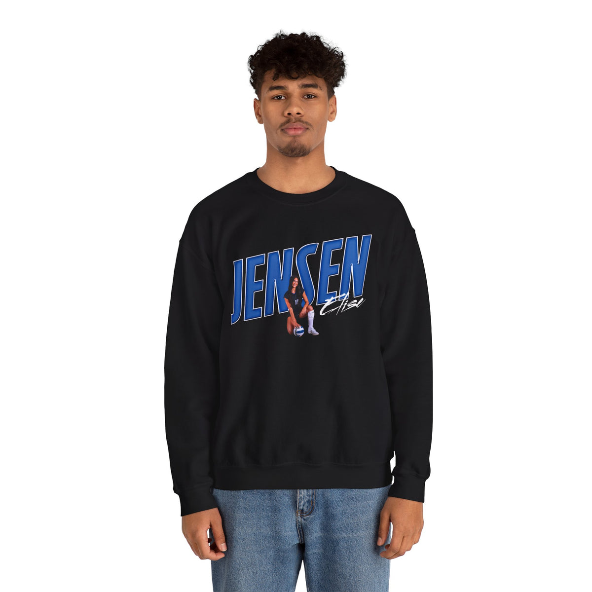 Elise Jensen Cursive Combo Crewneck Sweatshirt