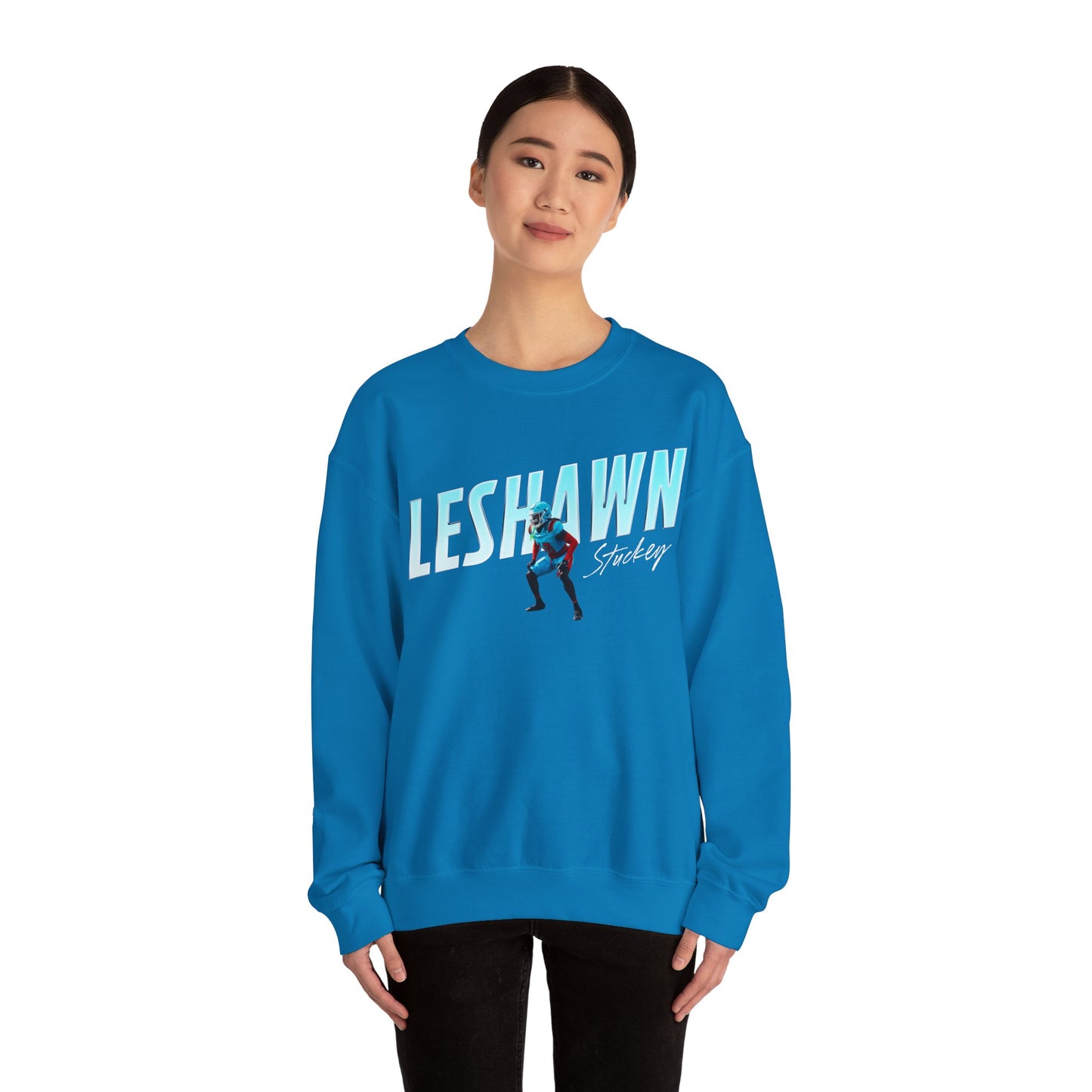 Leshawn Stuckey Cursive Combo Colored Crewneck Sweatshirt