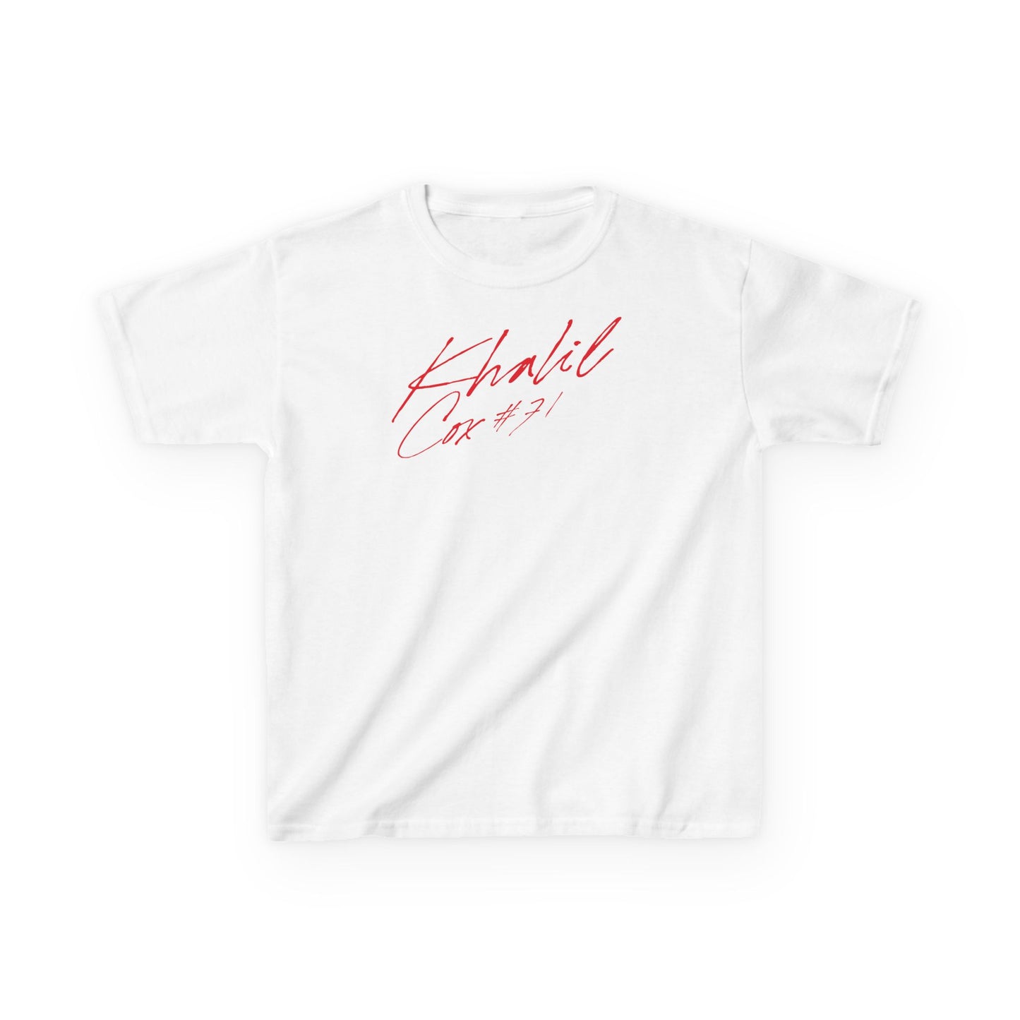 Khalil Cox Cursive Name & Number Kids Tee