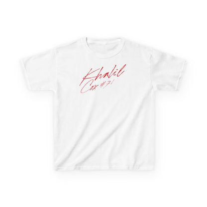 Khalil Cox Cursive Name & Number Kids Tee