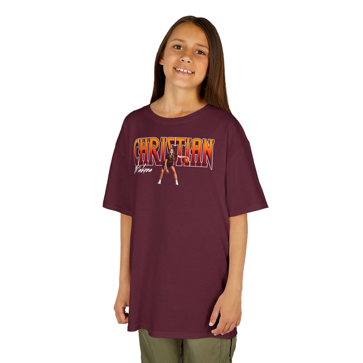Makena Christian Big Last Name Kids Tee
