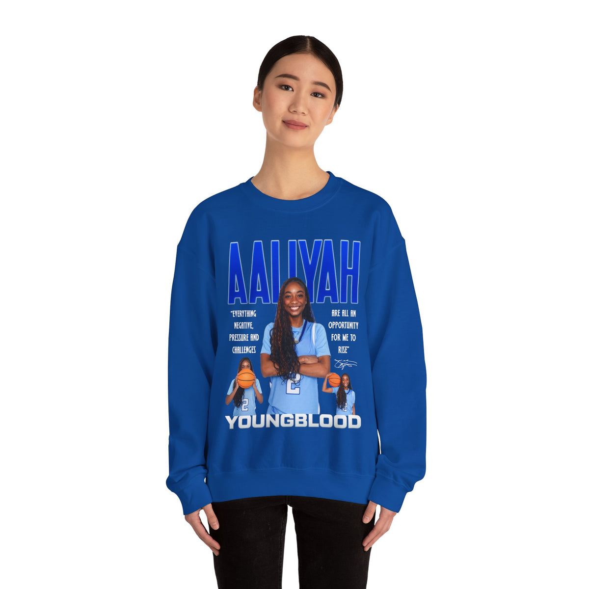 Aaliyah Youngblood Featured Quote Crewneck Sweatshirt