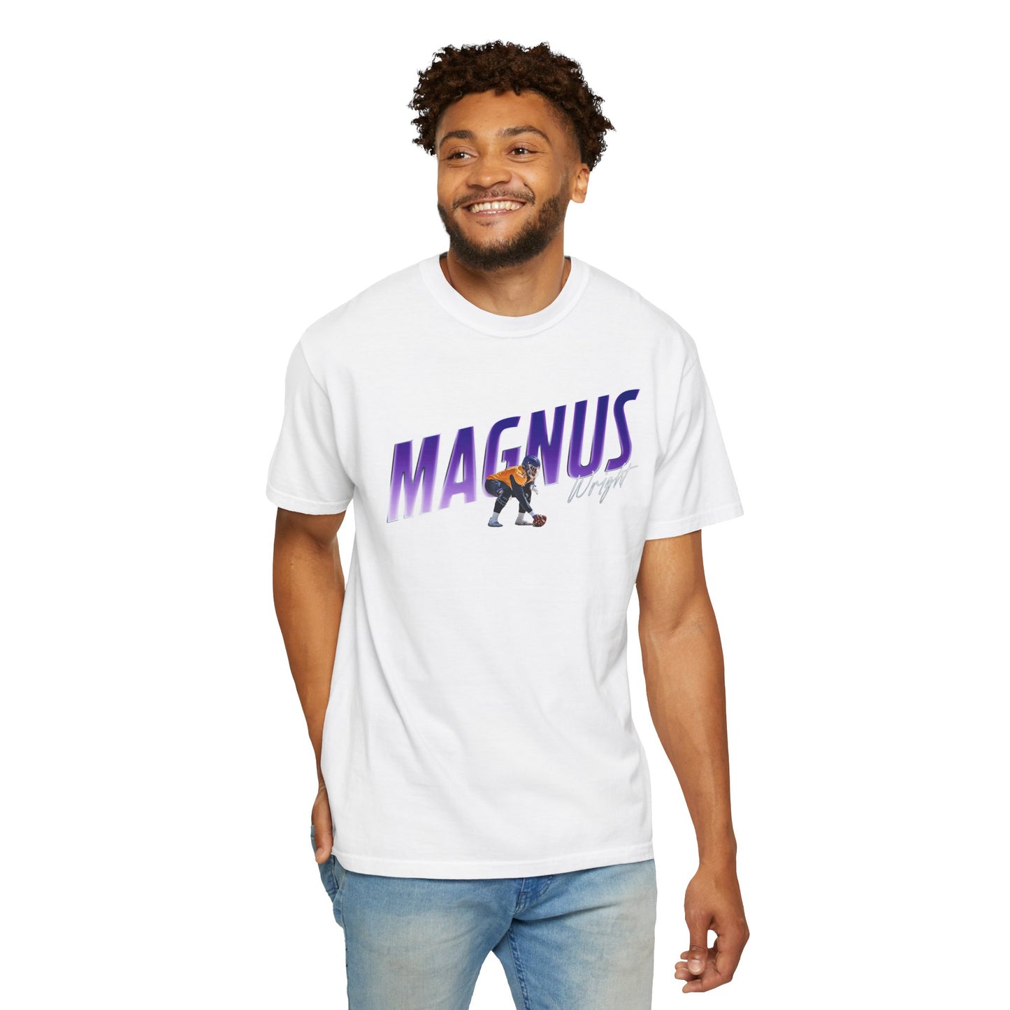 Magnus Wright Cursive Combo Colored Premium Tee