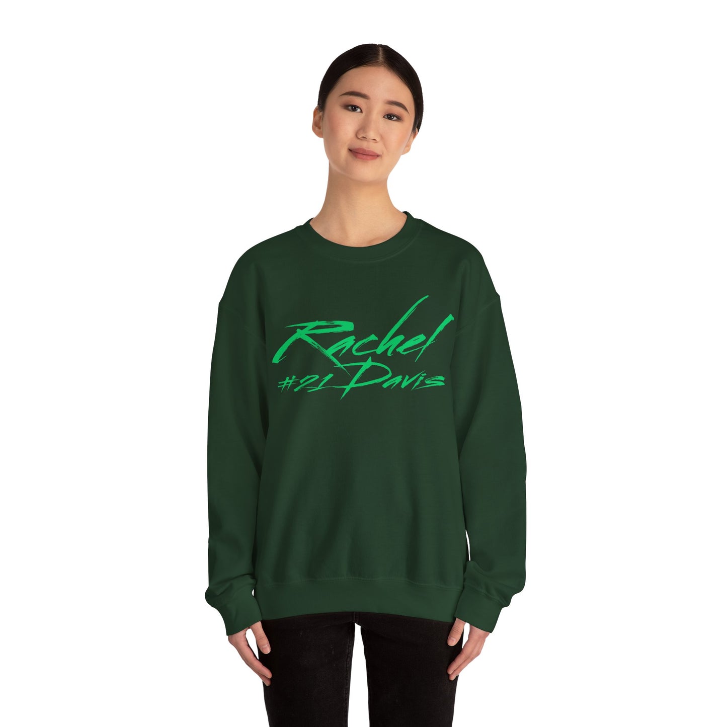 Rachel Davis Cursive Name & Number Crewneck Sweatshirt
