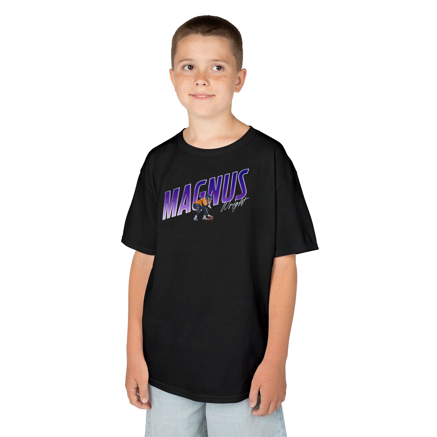 Magnus Wright Cursive Combo Colored Kids Tee