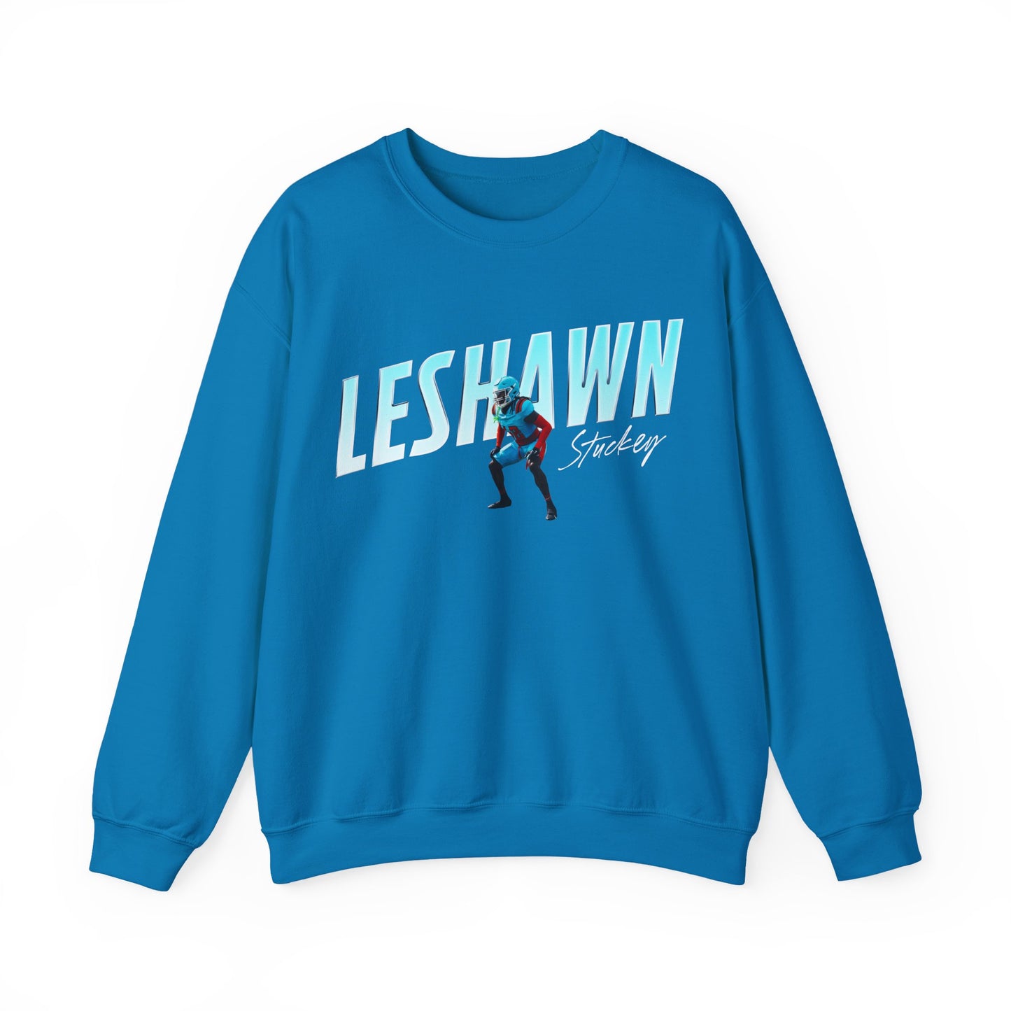 Leshawn Stuckey Cursive Combo Colored Crewneck Sweatshirt