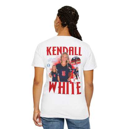 Kendall White Logo Front & Back Premium Tee