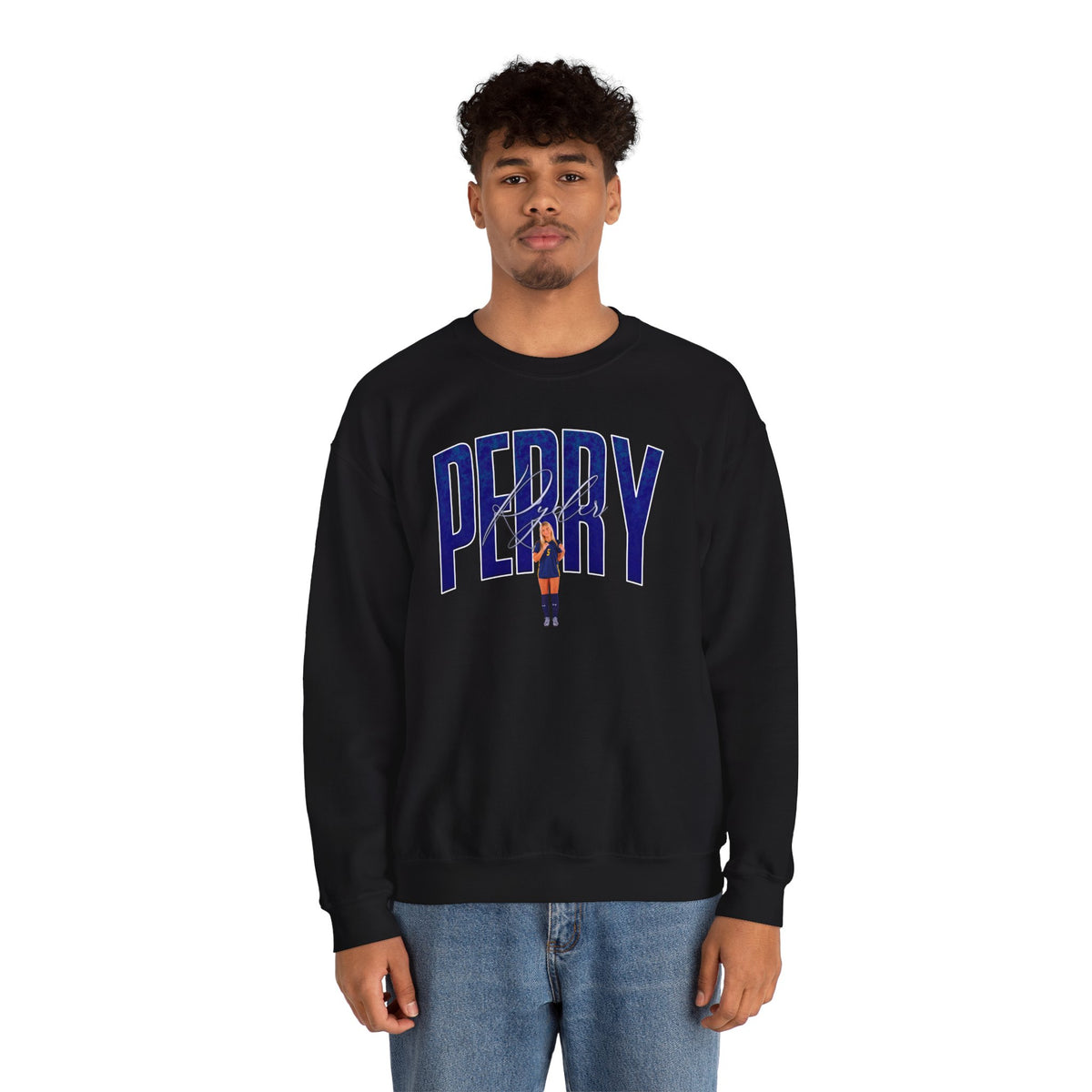 Ryder Perry Curved Combo Colored Crewneck Sweatshirt