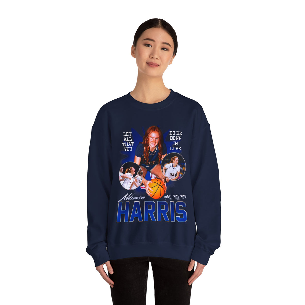 Addison Harris Featured Quote Crewneck Sweatshirt
