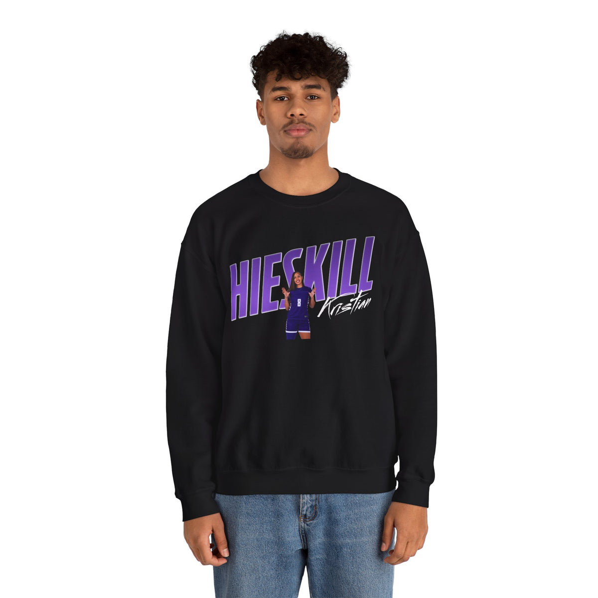 Kristian Hieskill Cursive Combo Crewneck Sweatshirt