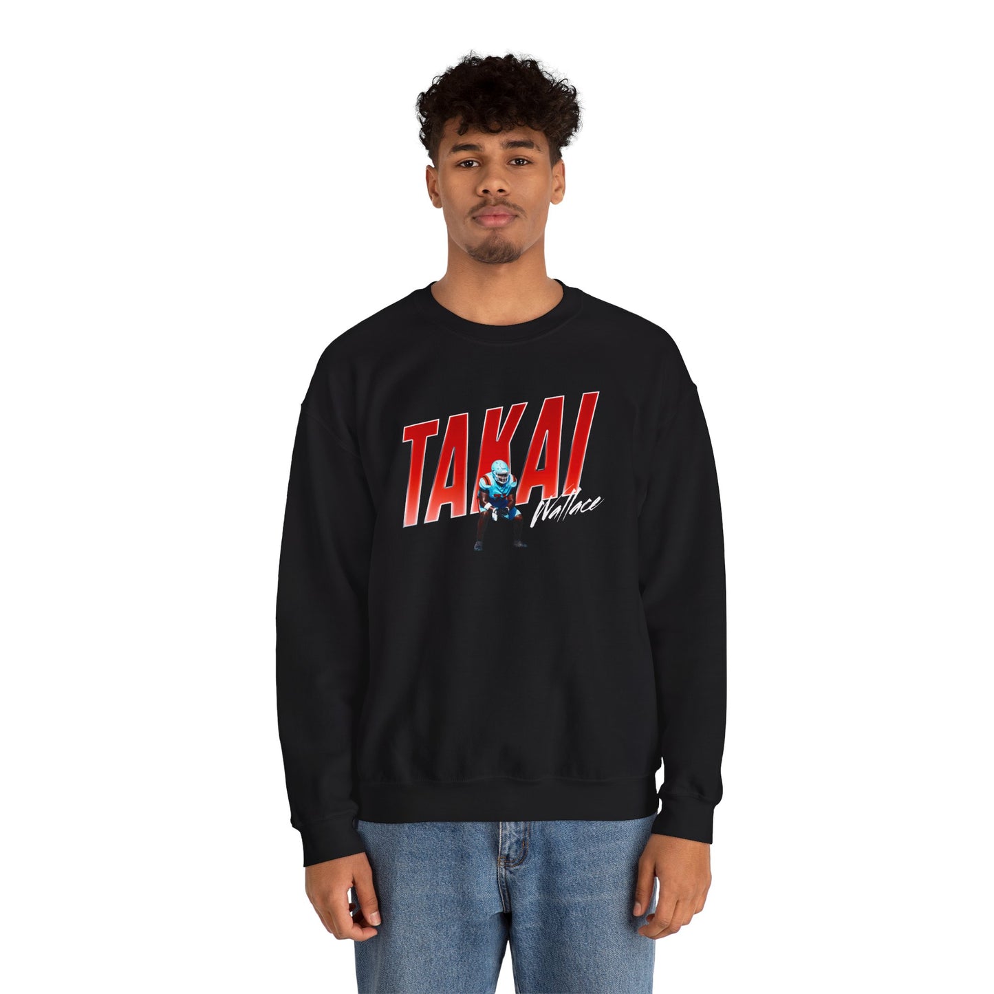 Takai Wallace Cursive Combo Crewneck Sweatshirt
