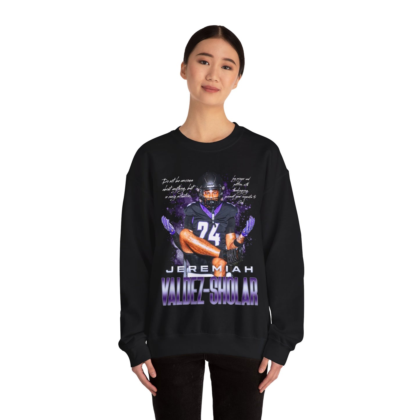 Jeremiah Valdez-Sholar Featured Quote Crewneck Sweatshirt