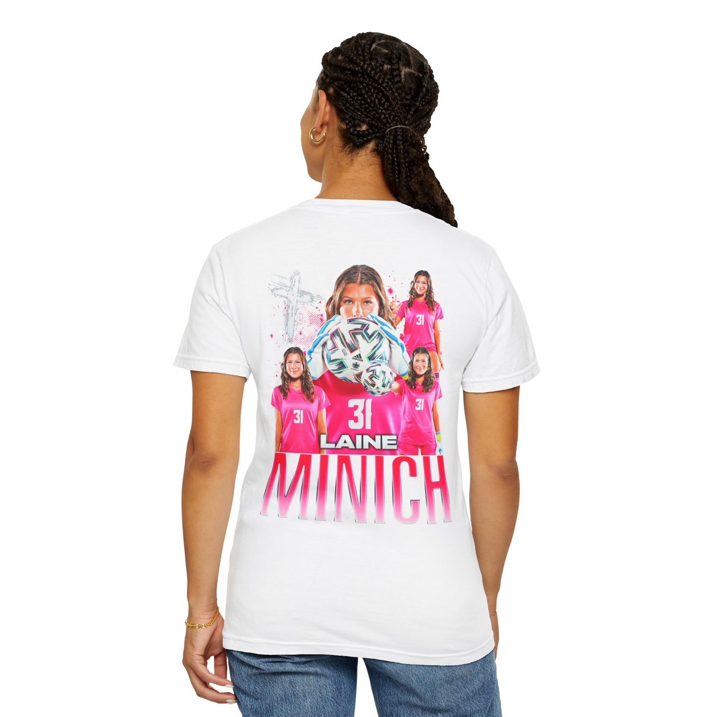 Laine Minich Logo Front & Back Premium Tee