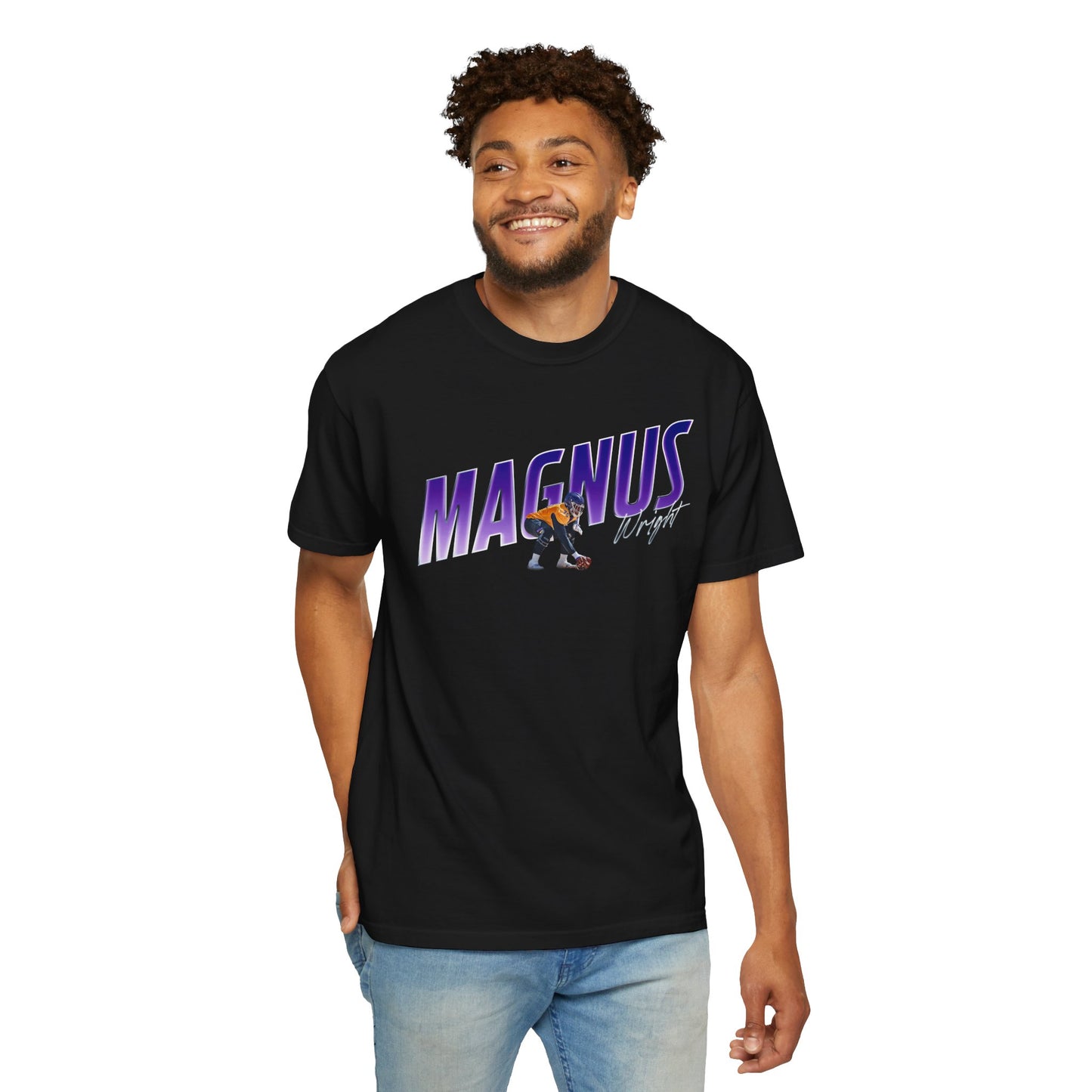 Magnus Wright Cursive Combo Colored Premium Tee
