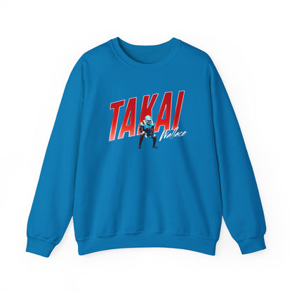 Takai Wallace Cursive Combo Crewneck Sweatshirt