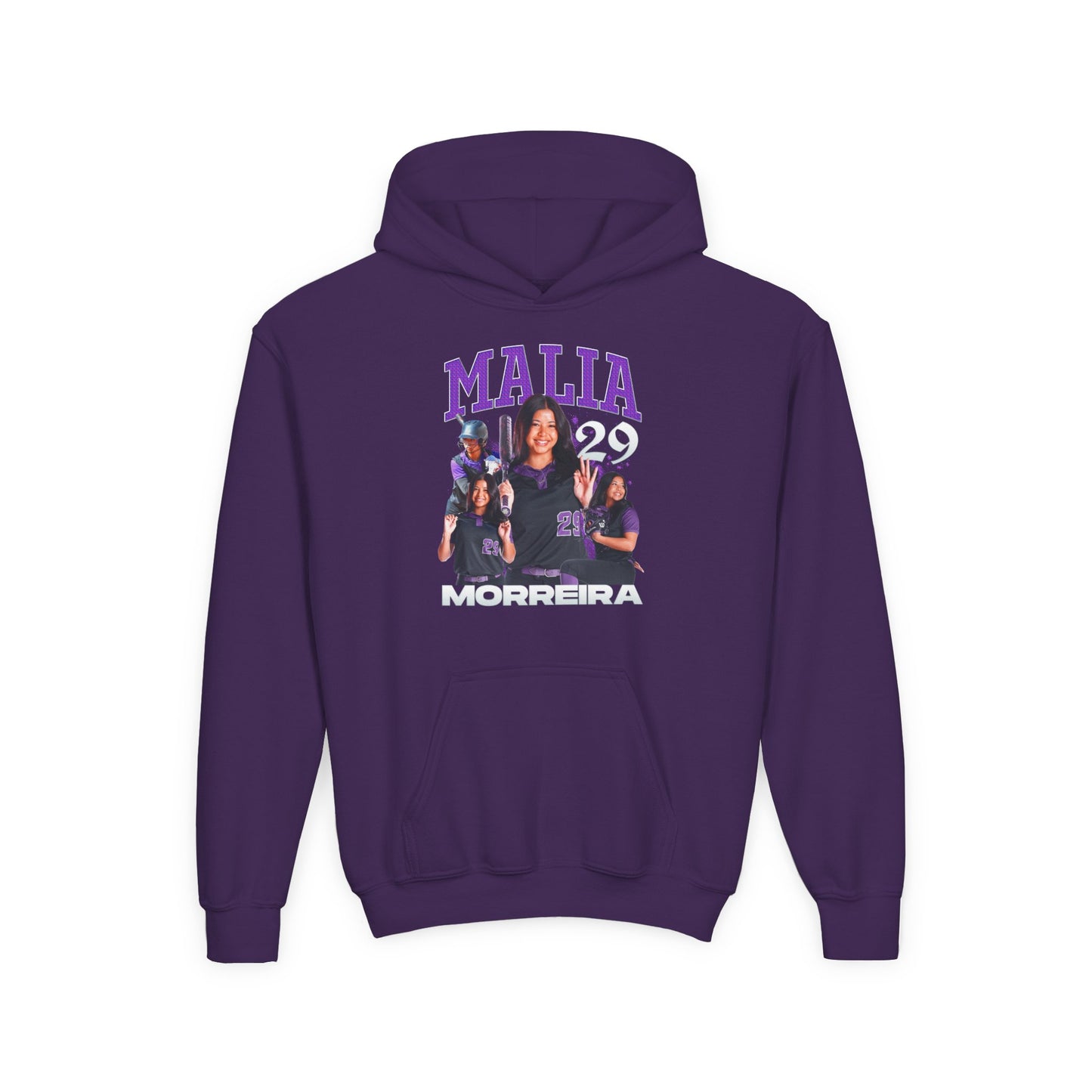 Malia Morreira First Name Highlight Kids Hoodie