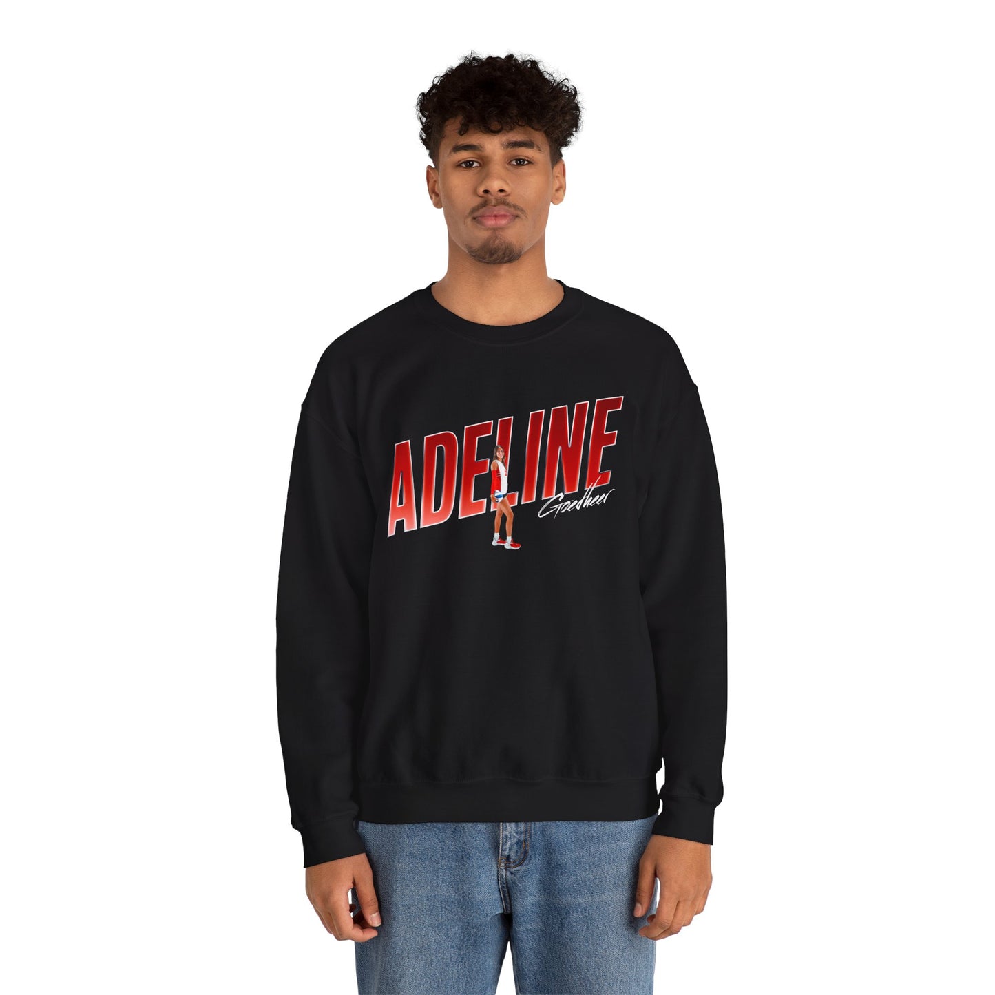 Adeline Goedheer Cursive Combo Colored Crewneck Sweatshirt