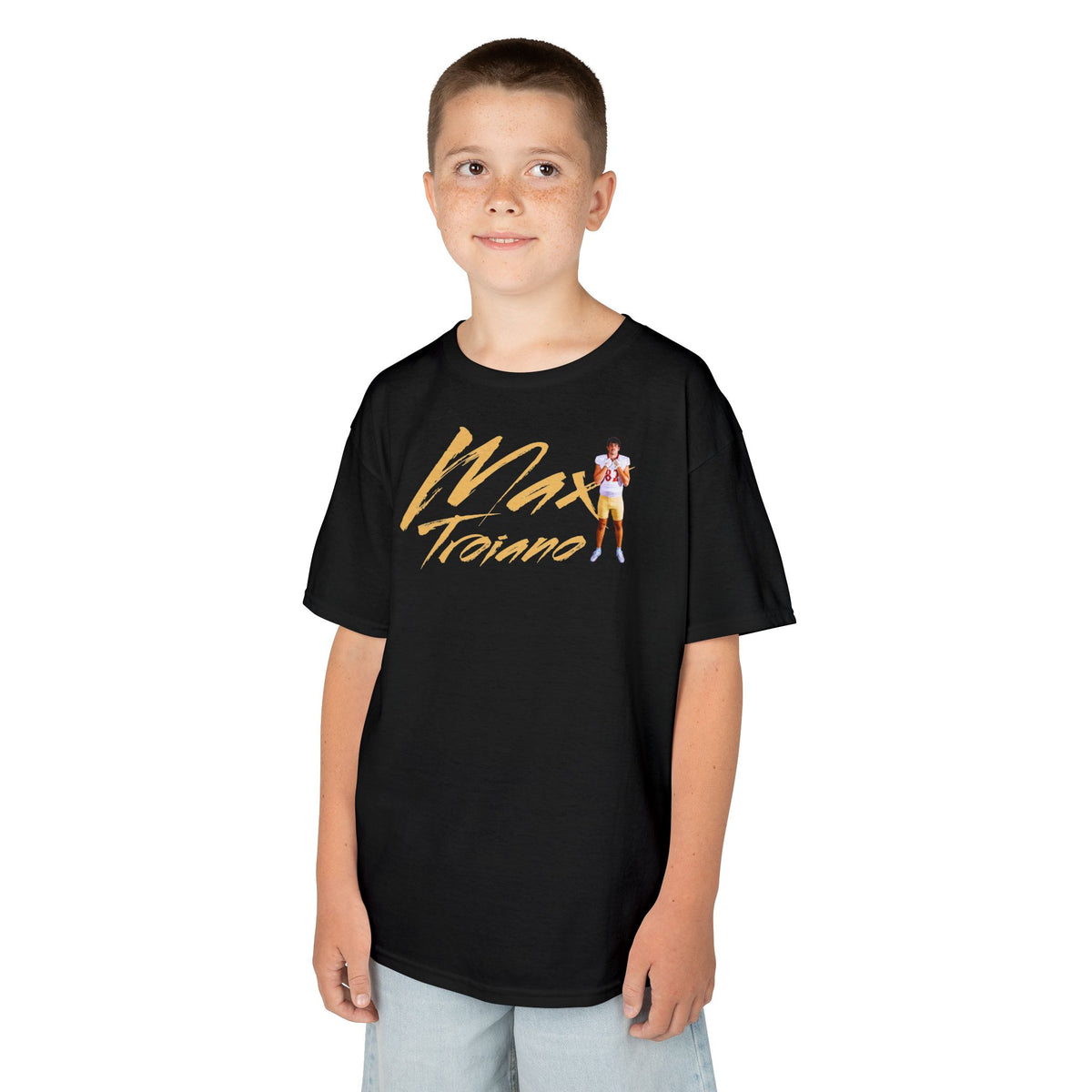 Max Troiano Cursive Kids Tee
