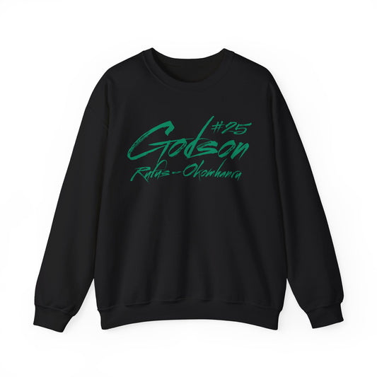 Godson Rufus-Okomhanru Cursive Name & Number Crewneck Sweatshirt