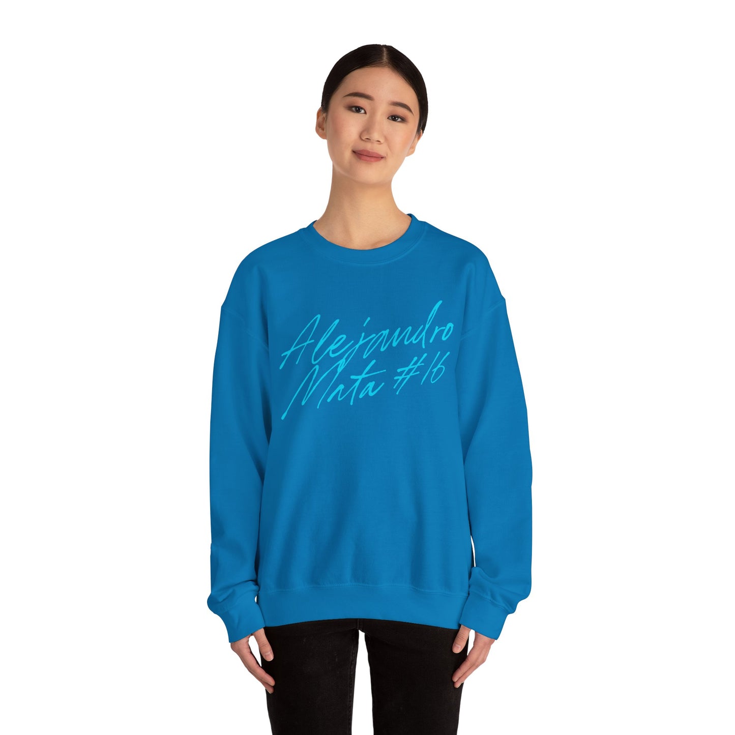 Alejandro Mata Cursive Name & Number Crewneck Sweatshirt