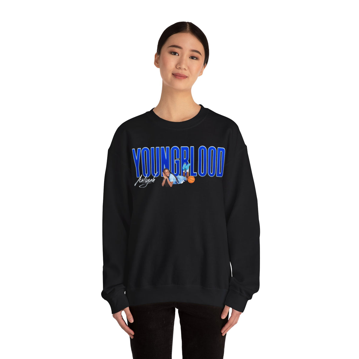 Aaliyah Youngblood Big Last Name Crewneck Sweatshirt