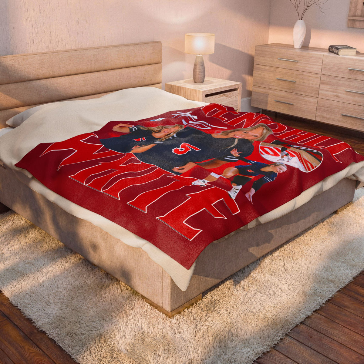 Kendall White 60"-80" Plush Blanket