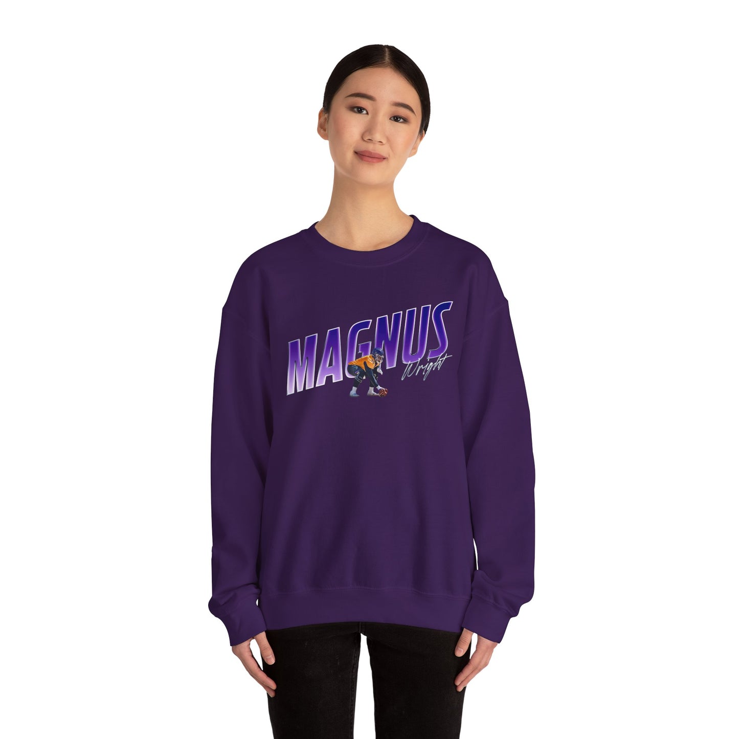 Magnus Wright Cursive Combo Colored Crewneck Sweatshirt