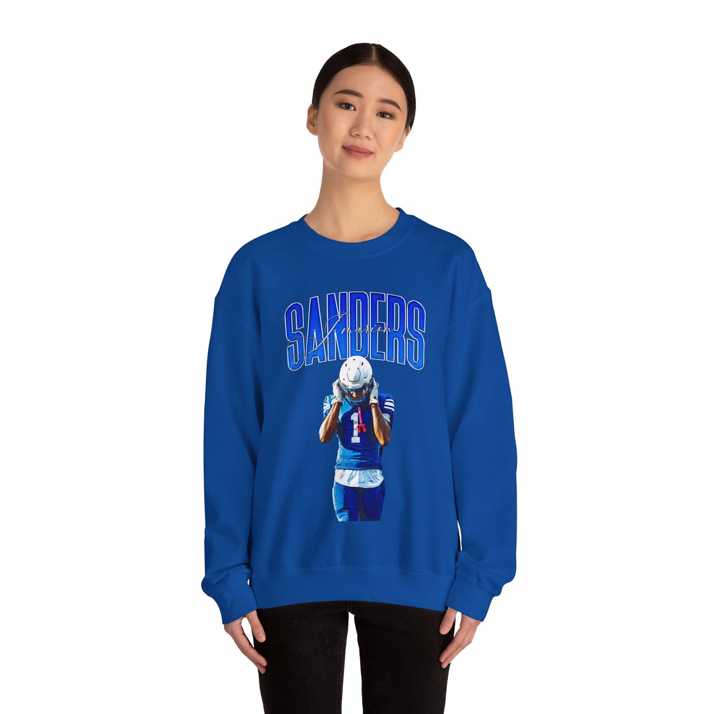 J'Marion Sanders Curved Combo Crewneck Sweatshirt