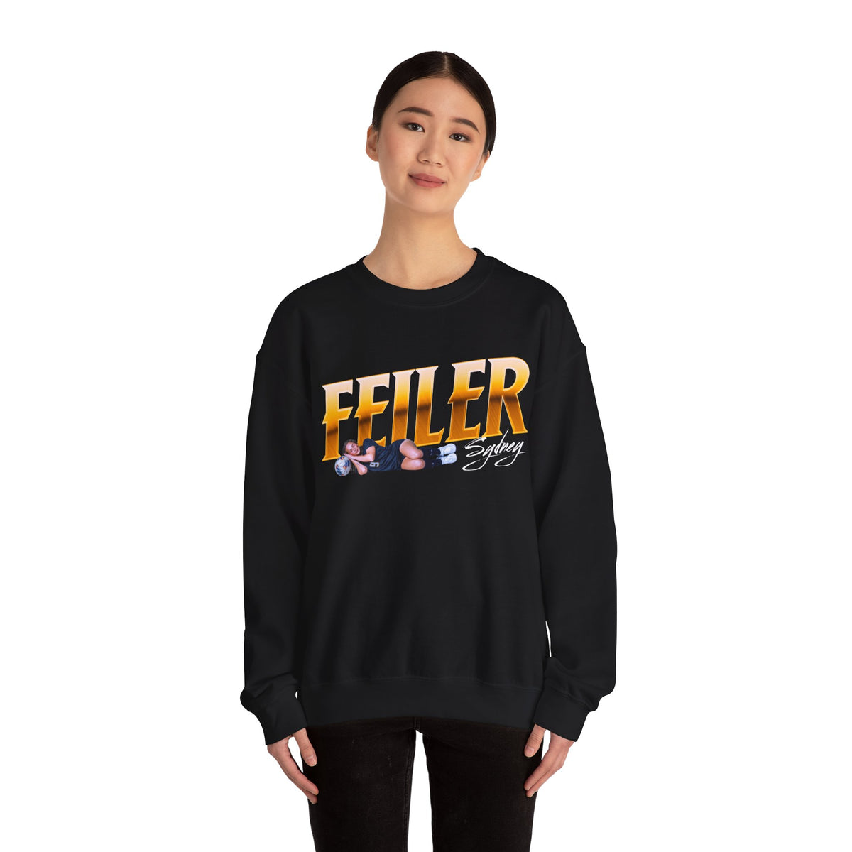 Sydney Feiler Cursive Combo Colored Crewneck Sweatshirt