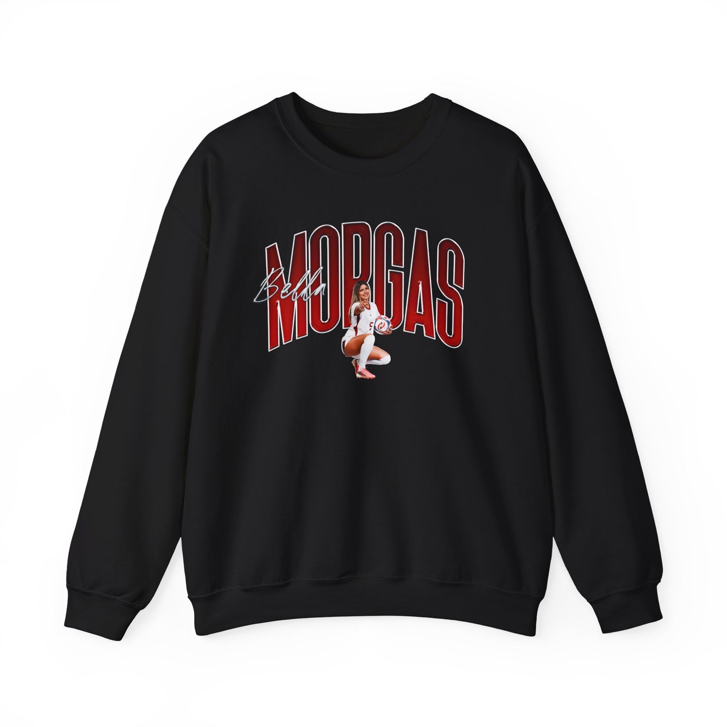 Bella Morgas Curved Combo Colored Crewneck Sweatshirt