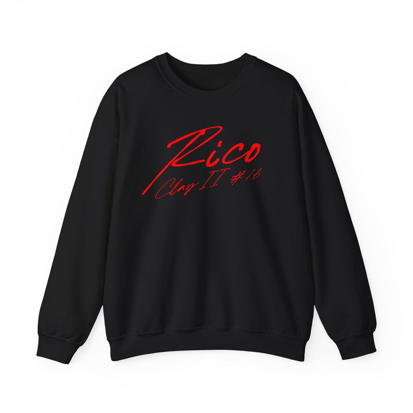 Rico Clay II Cursive Name & Number Crewneck Sweatshirt