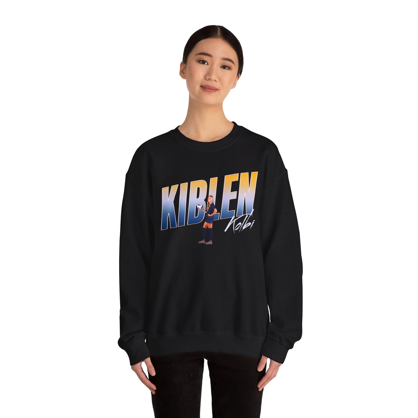 Kolbi Kiblen Cursive Combo Colored Crewneck Sweatshirt
