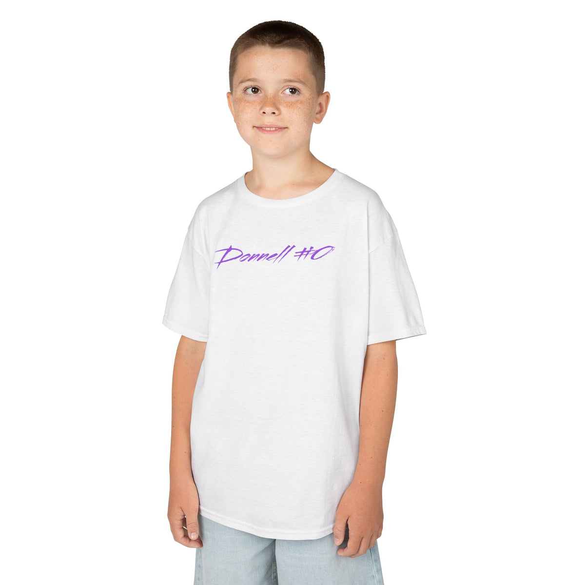 Chloe Donnell Cursive Name & Number Kids Tee