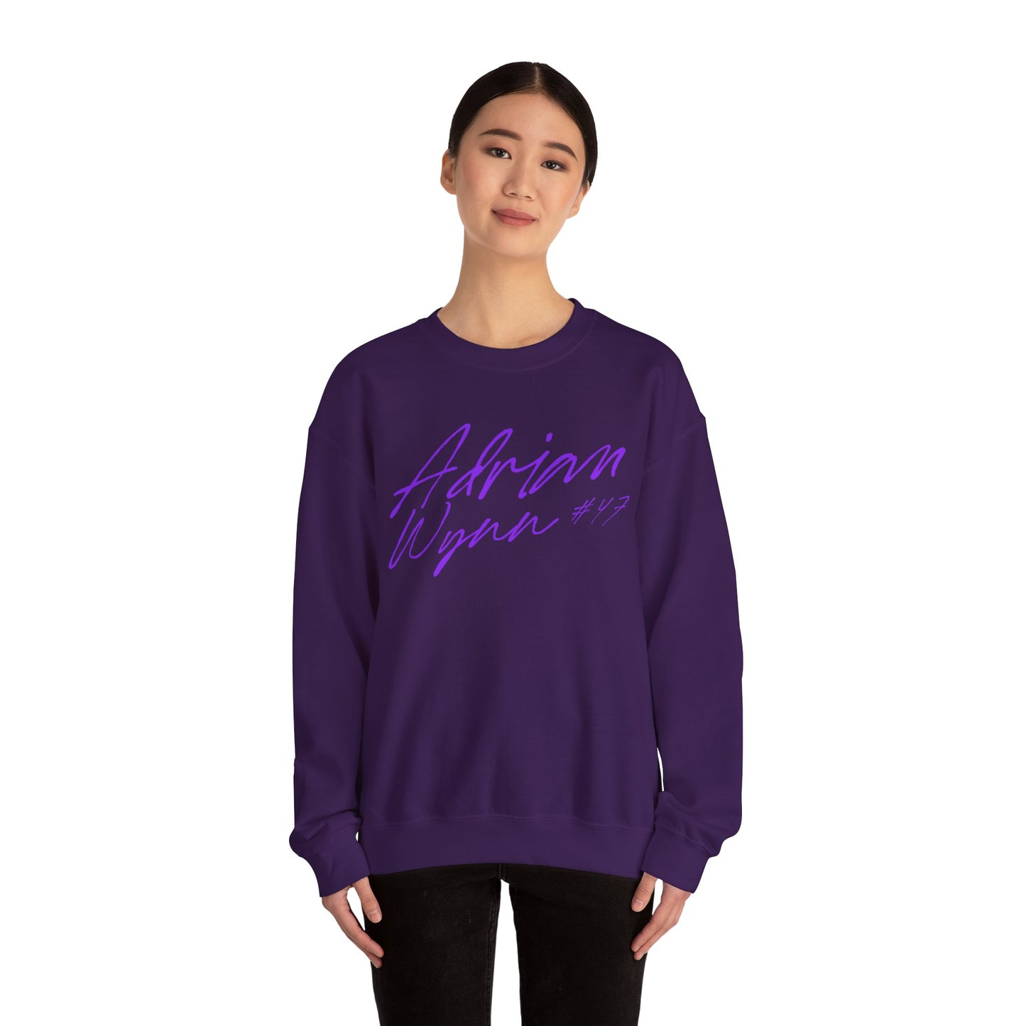 Adrian Wynn Cursive Name & Number Crewneck Sweatshirt