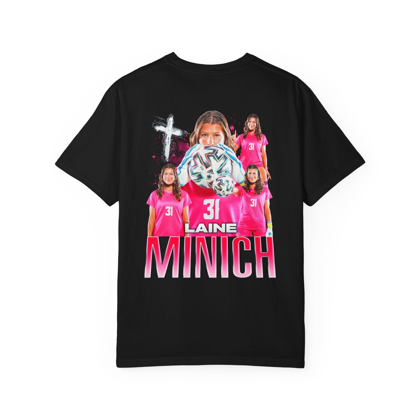 Laine Minich Logo Front & Back Premium Tee