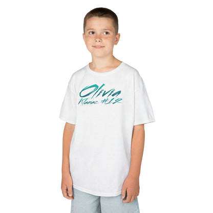 Olivia Klanac Cursive Name & Number Kids Tee