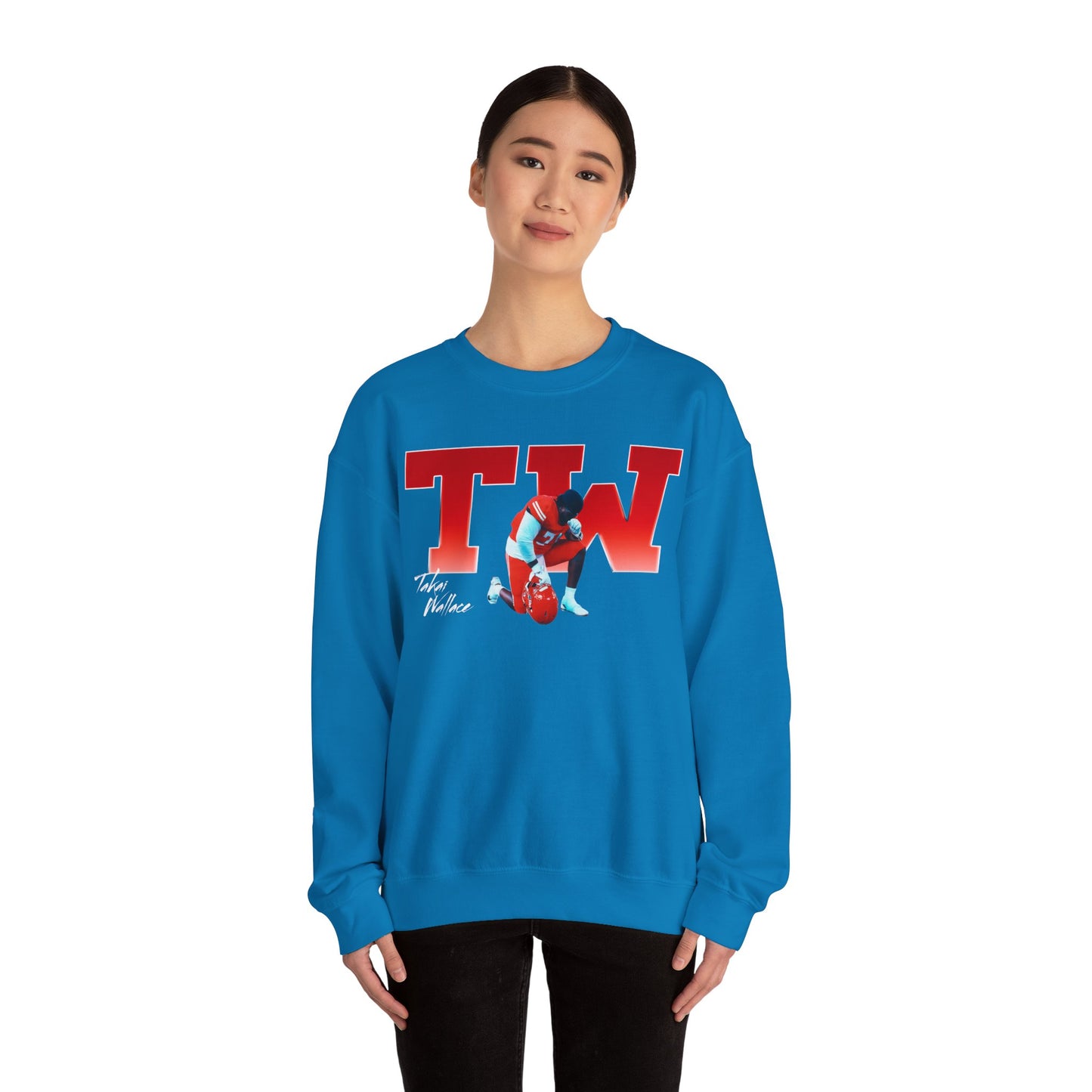 Takai Wallace Big Initials Colored Crewneck Sweatshirt