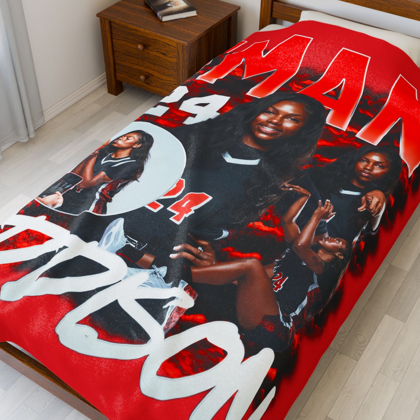 Iman Addison 60"-80" Plush Blanket