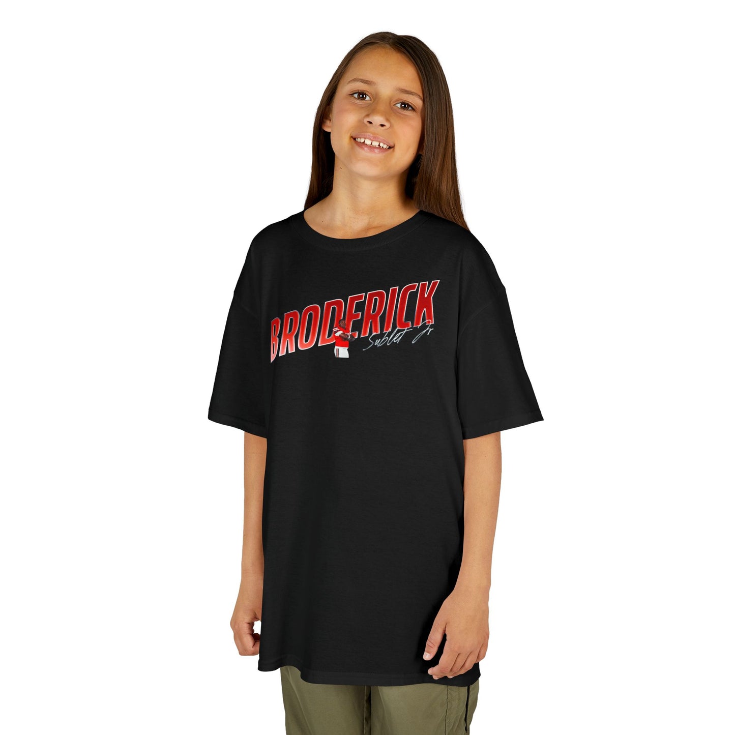 Broderick Sublet Jr. Cursive Combo Kids Tee