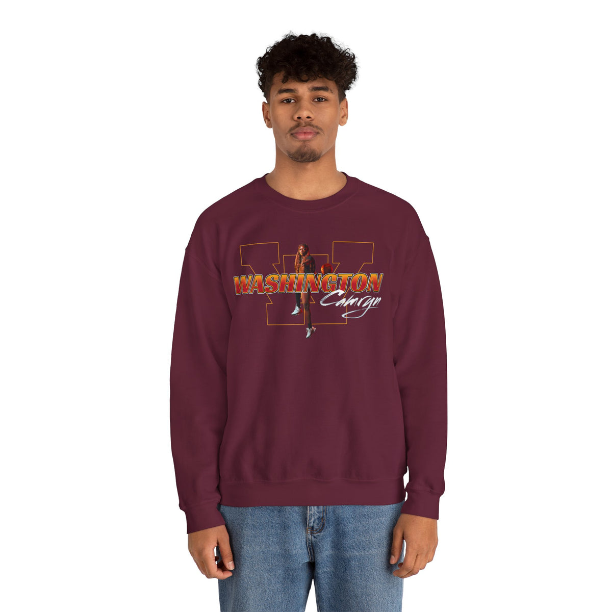 Camryn Washington Big Last Name Crewneck Sweatshirt
